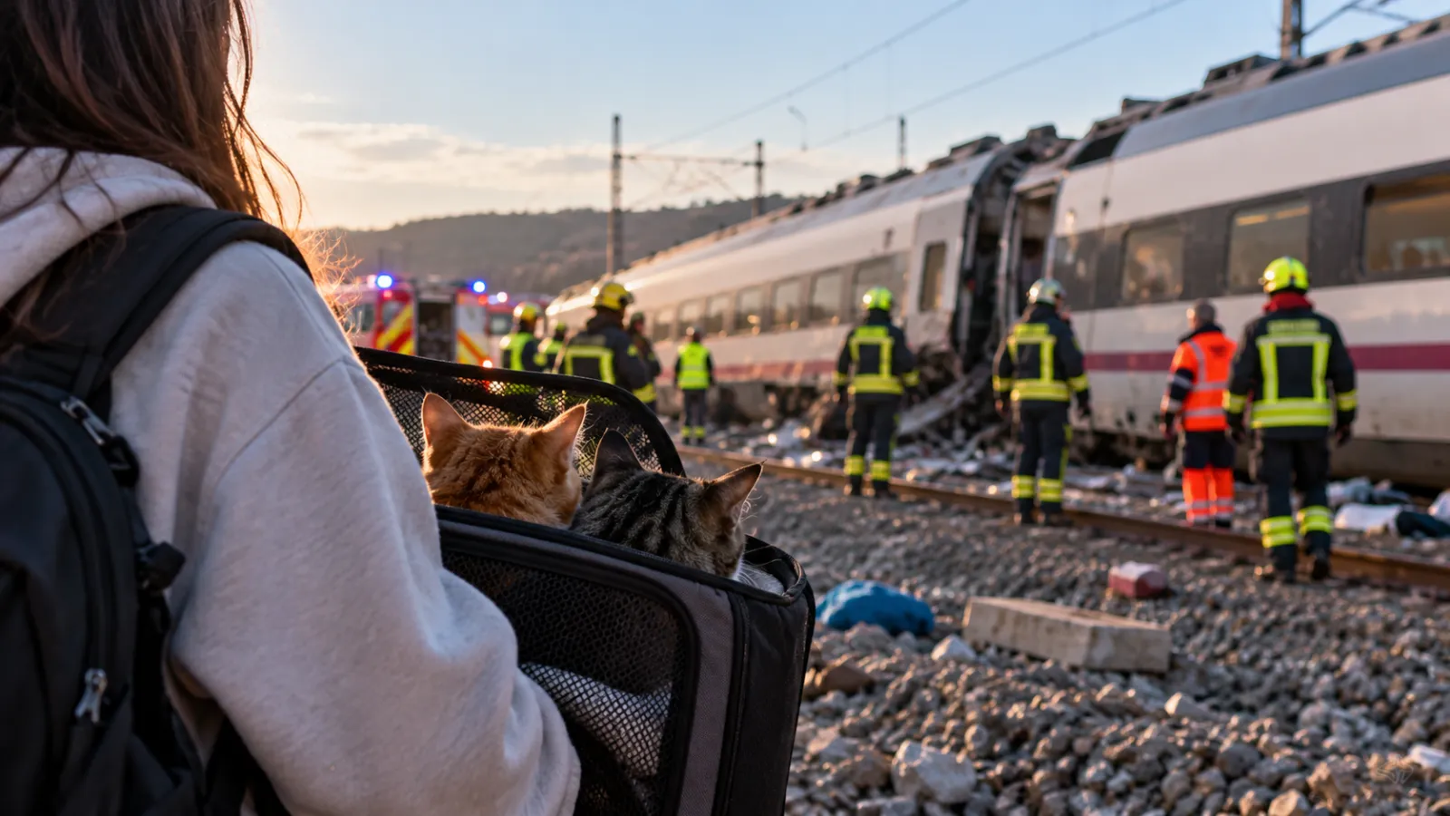 Imagen ilustrativa del accidente ferroviario de Urda, donde un vecino ayudó a una joven de 17 años que viajaba acompañada de dos gatos.