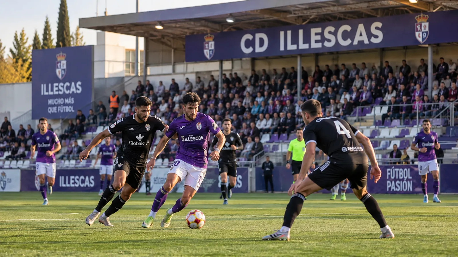 Imagen ilustrativa de un partido de fútbol del CD Illescas en Tercera Federación