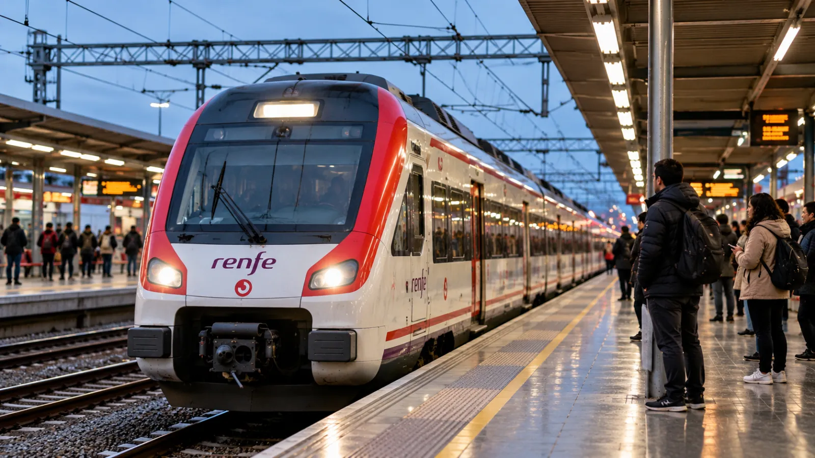 Tren de Cercanías Renfe de la línea C-4 en Parla, afectada por la huelga de maquinistas del 29 de octubre de 2026.