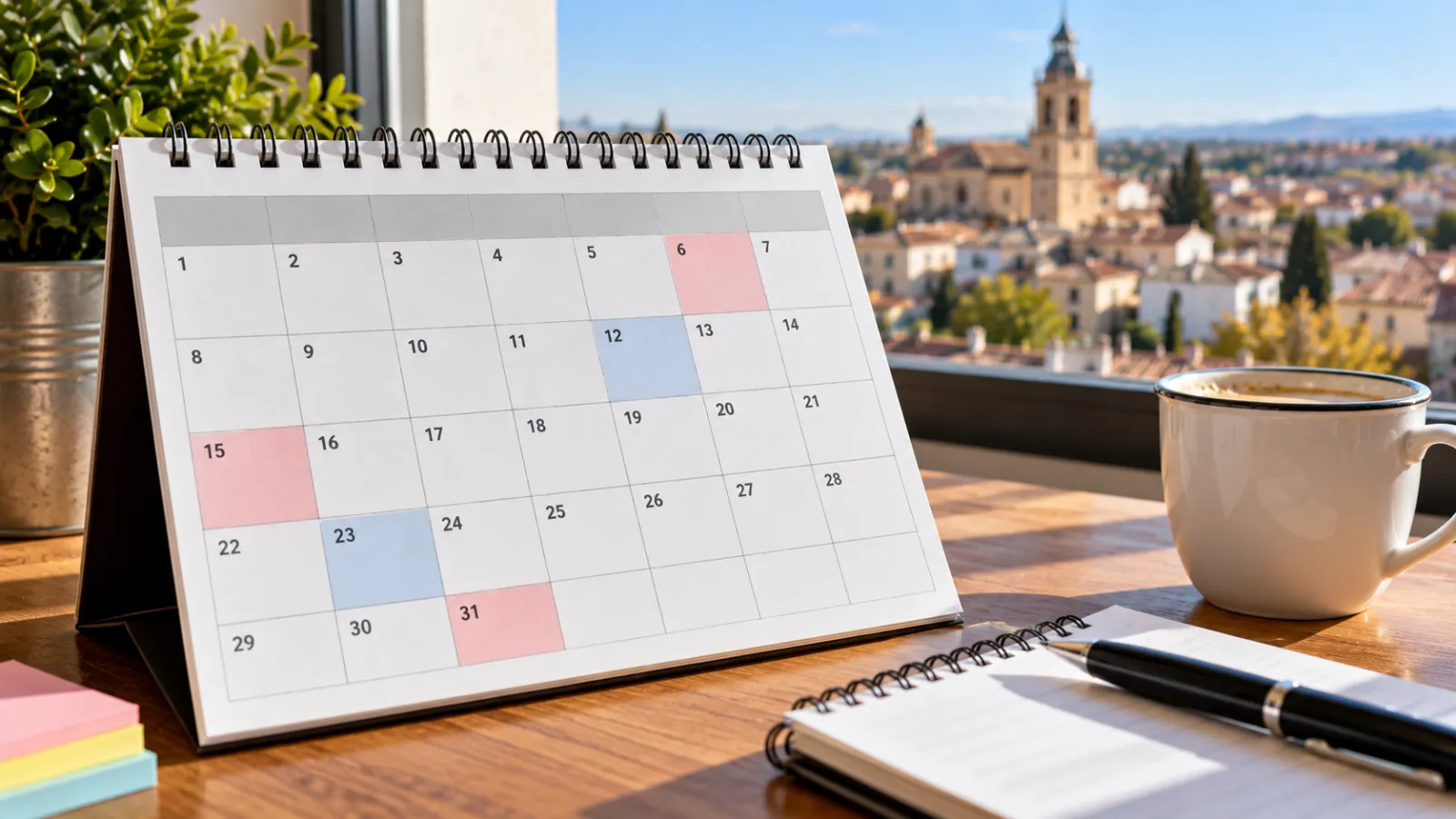 Calendario laboral de 2027 con festivos y puentes en los municipios de La Sagra